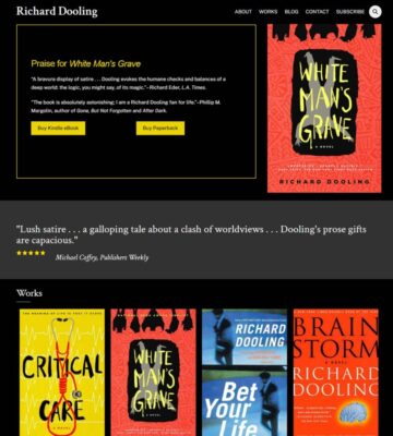 Screenshot of Richard Dooling's author website dooling.com