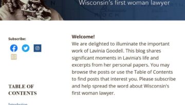 Lavinia Goodell Digital Biography screenshot