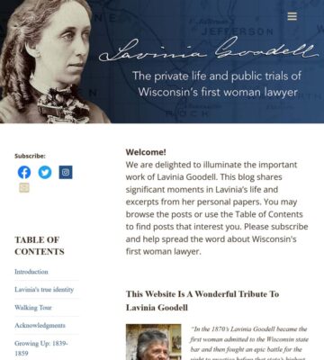 Lavinia Goodell Digital Biography screenshot
